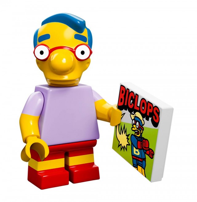 LEGO Simpsons Milhouse Minifigure with Biclops Comic Book