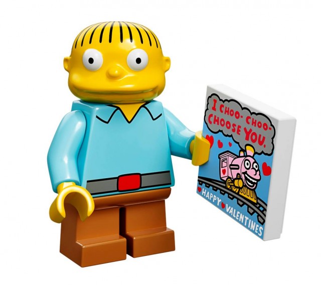 LEGO Simpsons Ralph Wiggum Minifigure with I Choo-Choo-Choose You Valentine's Day Card