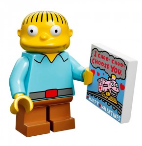 LEGO Simpsons Ralph Wiggum Minifigure with I Choo-Choo-Choose You Valentine's Day Card