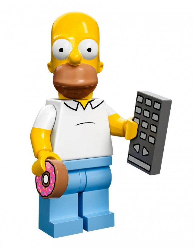 LEGO The Simpsons Homer Simpson Minifigure with Donut & Remote Control