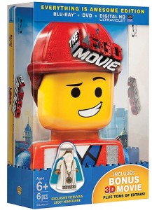 The LEGO Movie Everything is Awesome Edition Blu Ray DVD Set with Exclusive Vitruvius Minifigure