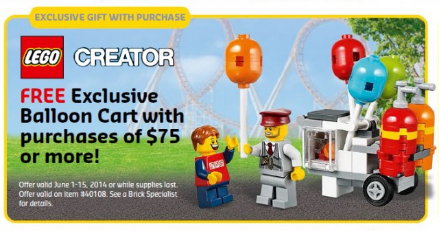 LEGO Balloon Cart 40108 Polybag Promo June 2014