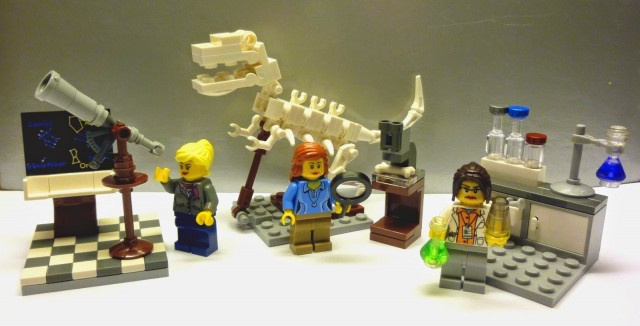 21110 LEGO Ideas Research Institute Set Minifigures and Dioramas