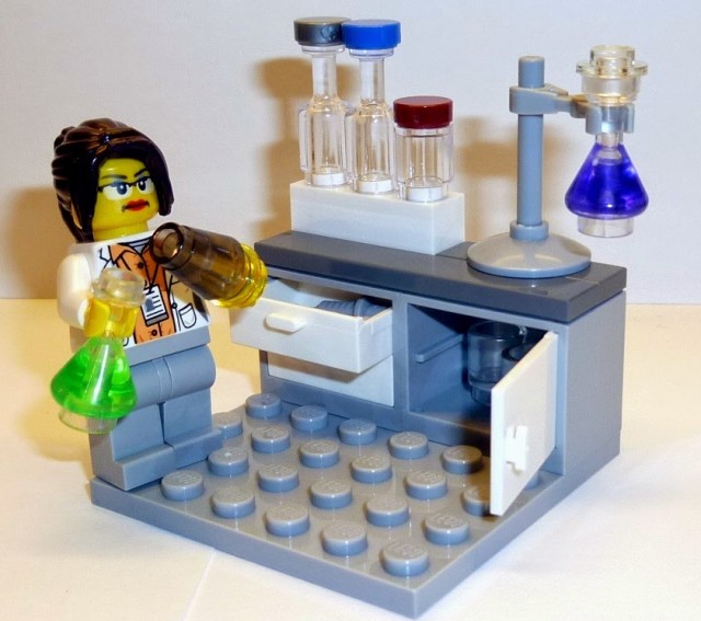 LEGO Ideas #008 Female Scientist Minifigure with Lab Equipment