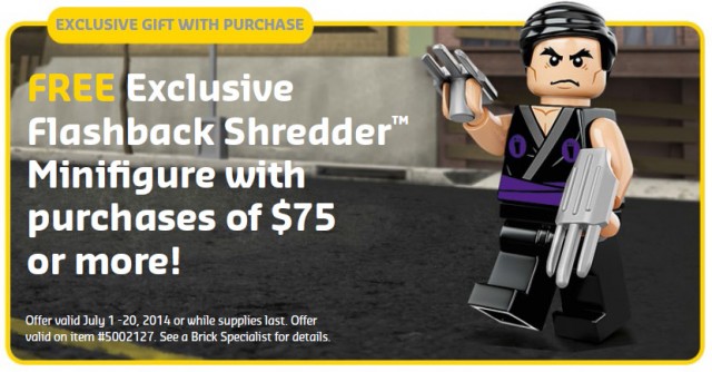 LEGO TMNT Flashback Shredder Minifigure Promo 5002127 July 2014