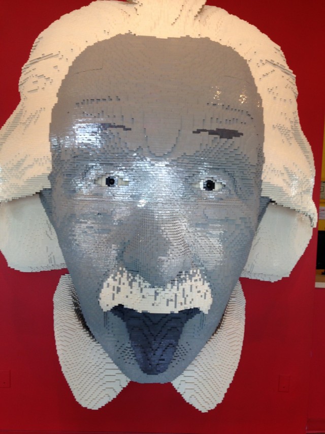 LEGO Einstein Model Display at LEGO Land Chicago Location