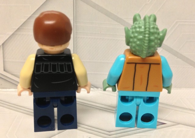 LEGO Mos Eisley Cantina Greedo & Han Solo Minifigs Backs