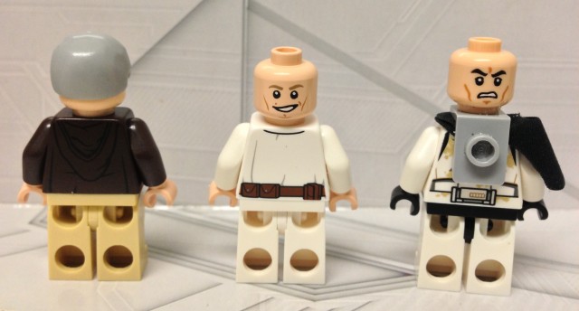 LEGO Star Wars Obi-Wan Kenobi Luke Skywalker Sandtrooper Figures Backs