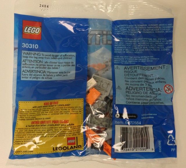 Back of LEGO 30310 Polybag Arctic Scout