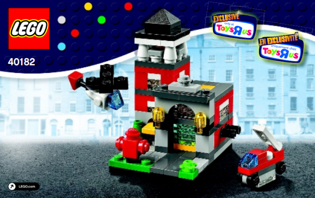 LEGO Fire Station 40182 Mini Modular Building Bricktober 2014