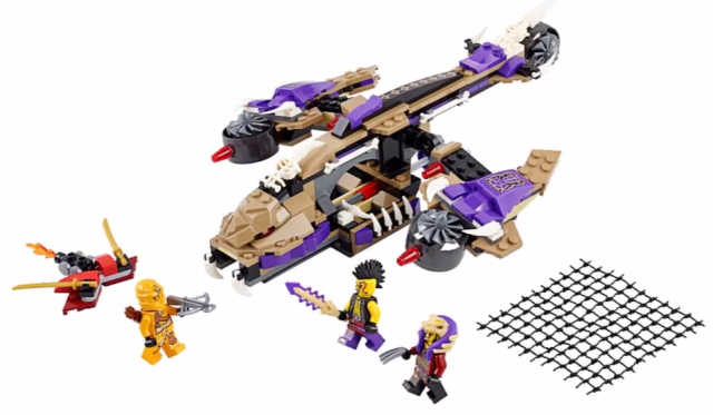 LEGO Ninjago 2015 Anacondrai Copter Attack Set with Ninjago Orange Ninja Minifigure