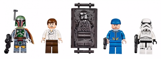 LEGO Star Wars UCS Slave I 75060 Minifigures Boba Fett Han in Carbonite