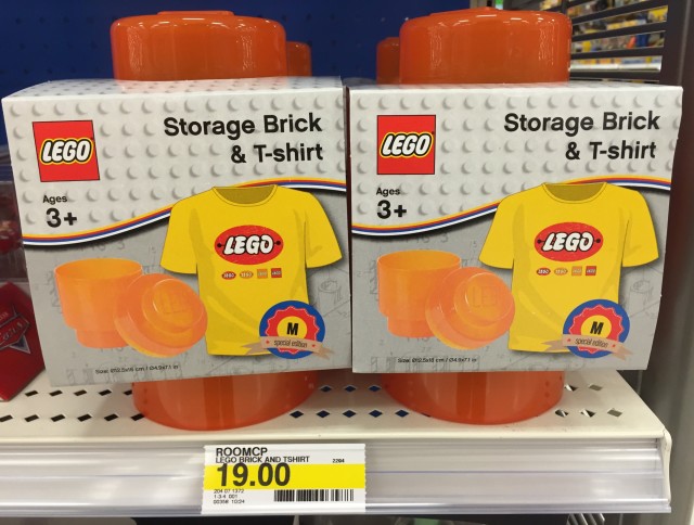 Target Exclusive LEGO Orange Storage Brick & LEGO T-Shirt