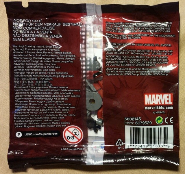 LEGO Marvel Guardians of the Galaxy Rocket Raccoon Polybag Back