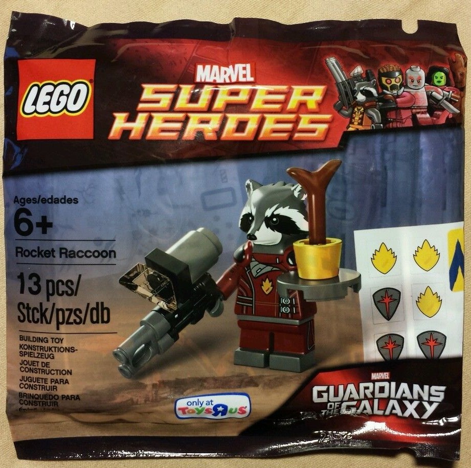 LEGO Guardians of The Galaxy Rocket Raccoon Minifigure Polybag 5002145 Toysrus 
