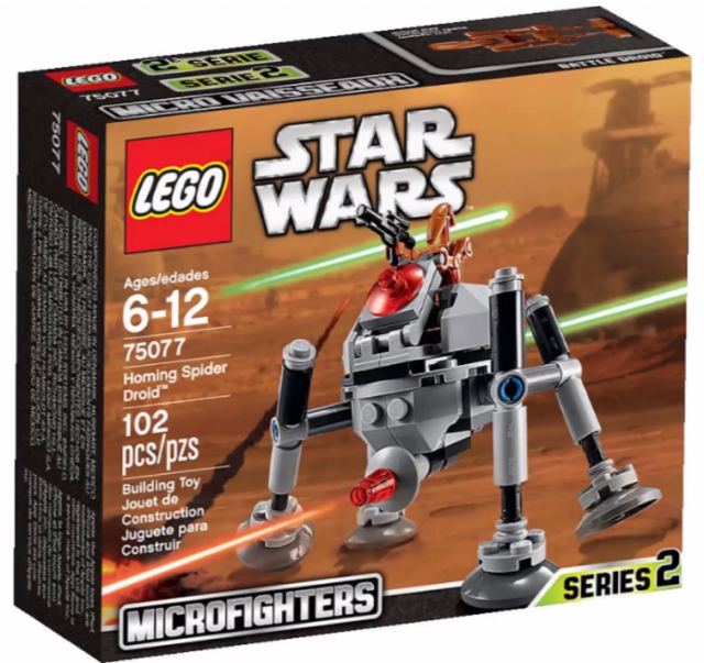 LEGO Star Wars 2015 Microfighters Series 2 Homing Spider Droid Box 75077