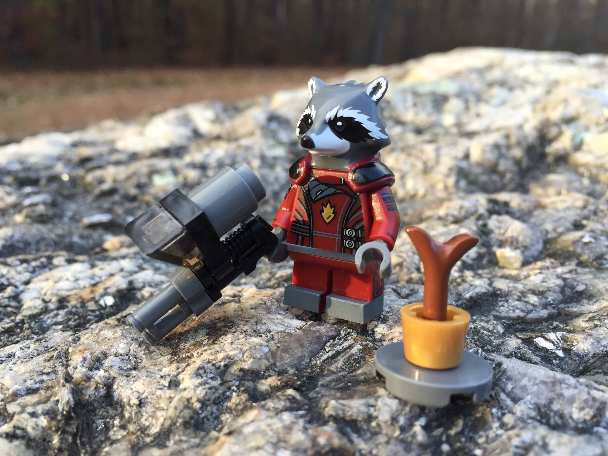 Exclusive Rocket Raccoon Figure Lego Bagged Guardians of the Galaxy 