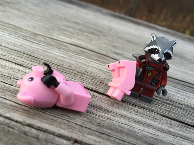 LEGO Rocket Raccoon Figure Steals a Pig Man's Legs