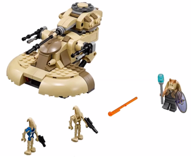 LEGO 75080 AAT Tank with LEGO Jar Jar Binks Minifigures