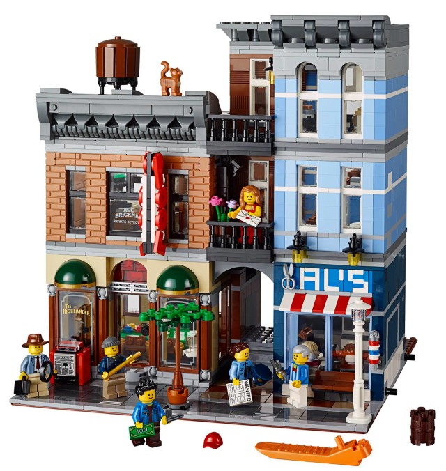 LEGO Detective's Office 10246 Set Contents Front Facade