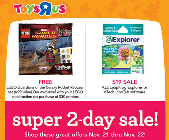 LEGO Free Rocket Raccoon Minifigure Promo at Toys R Us