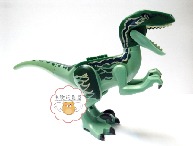 LEGO Jurassic Park 4 Raptor Figure Prototype Green 2015