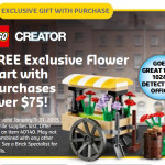 Free LEGO Flower Cart 40140 Promo Set in January 2015!