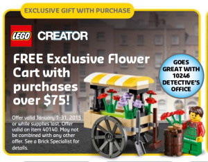 40140 LEGO Flower Cart Set Promo LEGO Stores January 2015