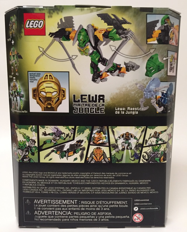 LEGO 2015 Lewa Bionicle Box Back Packaging