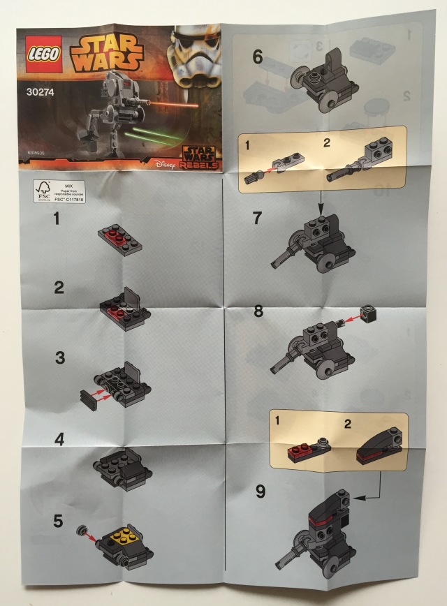 2015 LEGO Star Wars AT-DP 30274 Instructions