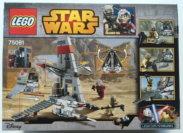 LEGO Star Wars T-16 Skyhopper 2015 Vehicle Box Back