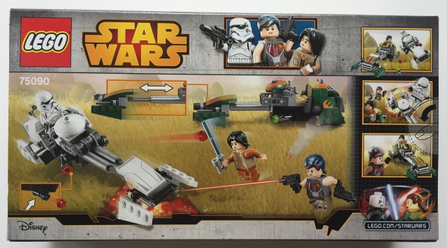 75090 Ezra's Speeder Bike Box Back LEGO Star Wars 2015