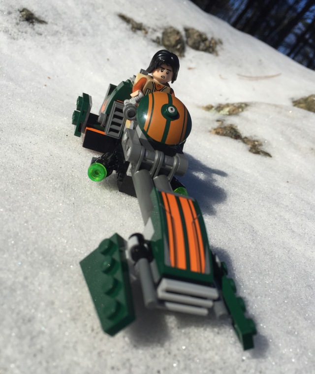 Rebels Ezra Speeder Bike Orange and Green LEGO Vehicle