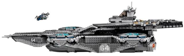 Side View of LEGO Marvel The SHIELD Helicarrier 76042
