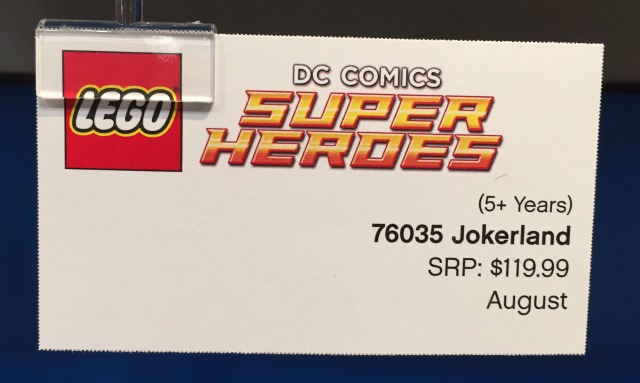 LEGO DC Super Heroes Jokerland 76035 Placard NY Toy Fair 2015