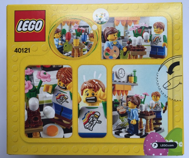 40121 Painting Easter Eggs LEGO Set Box Back