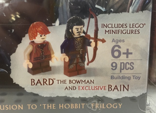 Exclusive LEGO Bain and Bard Minifigures with Target Hobbit Blu Ray Pack