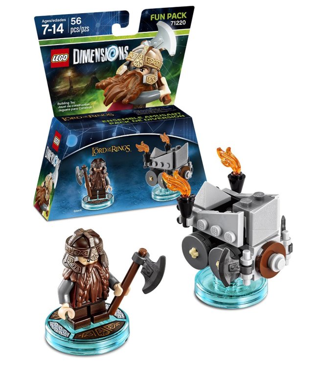 LEGO Dimensions Lord of the Rings Gimli & Axe Chariot Set