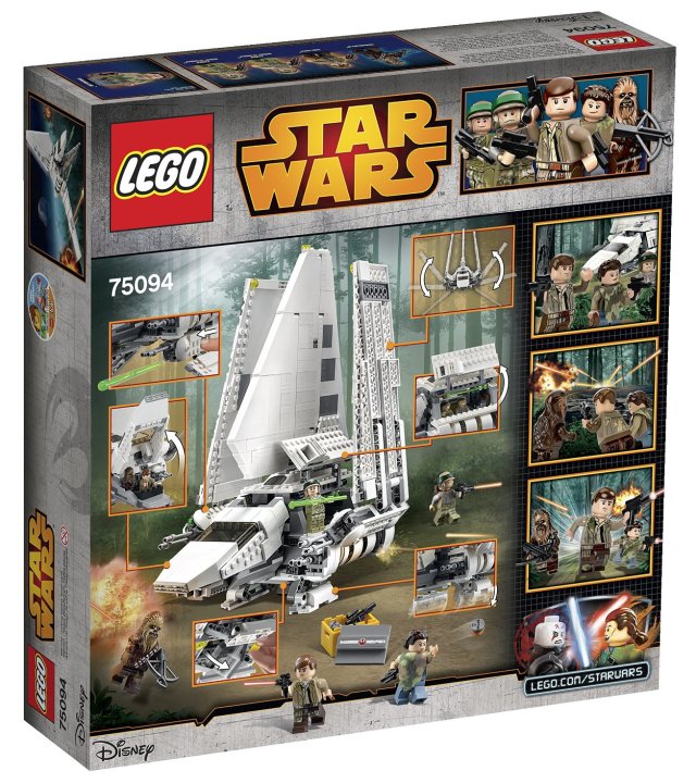 75094 LEGO Imperial Shuttle Box Back
