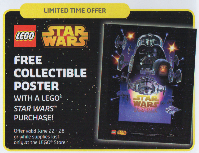 Free LEGO Star Wars Poster LEGO Stores June 2015