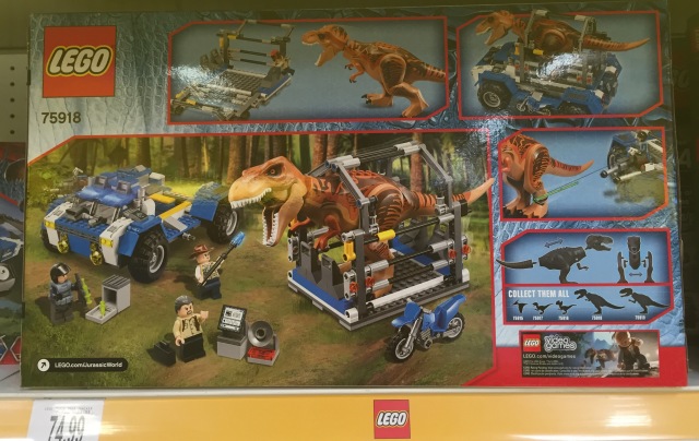 LEGO Jurassic World T-Rex Tracker Box Back