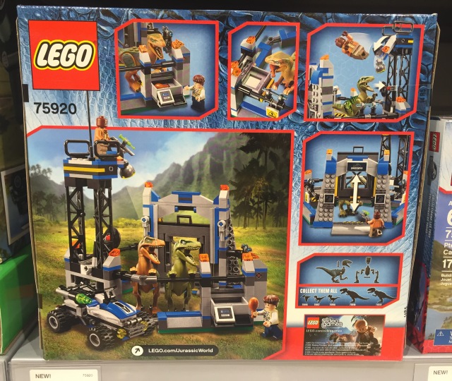 75920 Raptor Escape LEGO Jurassic World Set Box Back