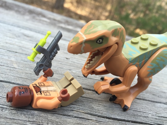 LEGO Echo Raptor Squad Dinosaur vs. Barry Minifig