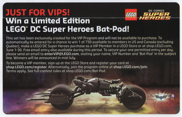 LEGO Bat-Pod Limited Edition Set June 2015