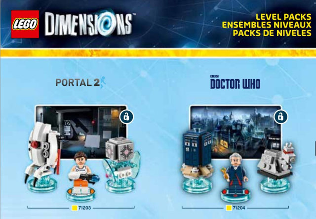 LEGO Dimensions Portal 2 Level Pack 71203 and Doctor Who Level Pack 71204