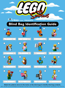 LEGO Simpsons Minifigures Series 2 Codes List Bump Guide