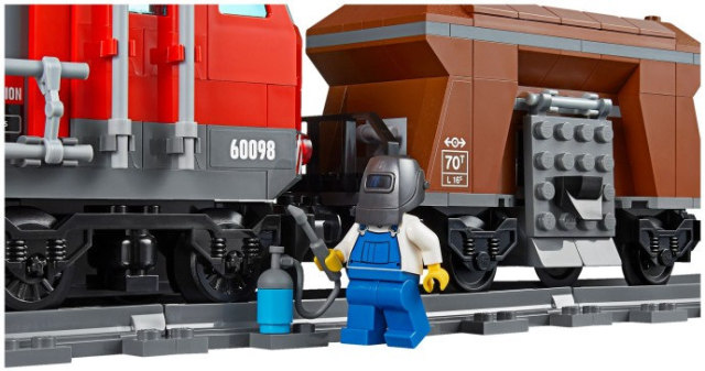 Welder Minifigure with LEGO City Heavy-Haul Train 60098 Summer 2015 Set