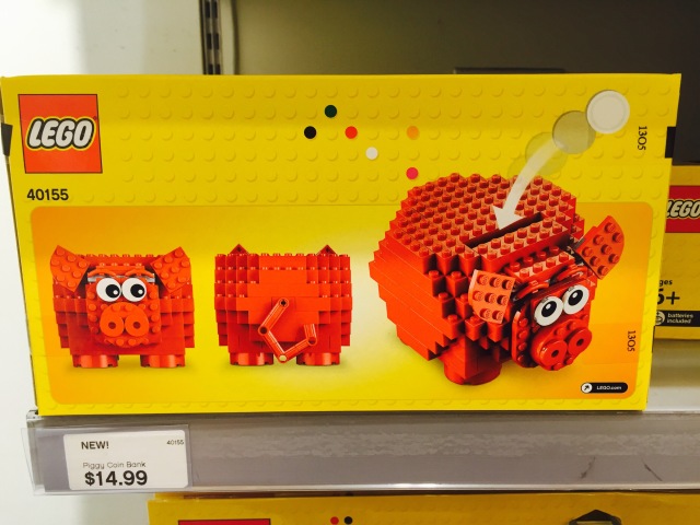 40155 Piggy Coin Bank LEGO Set Box Back