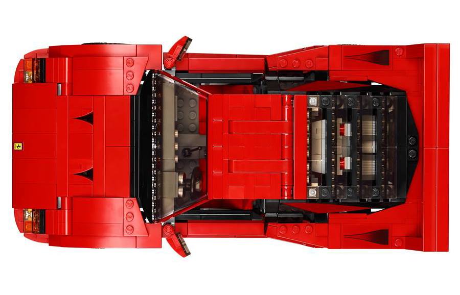 Overhead View of LEGO 10248 Creator Expert Ferrari F40 Set