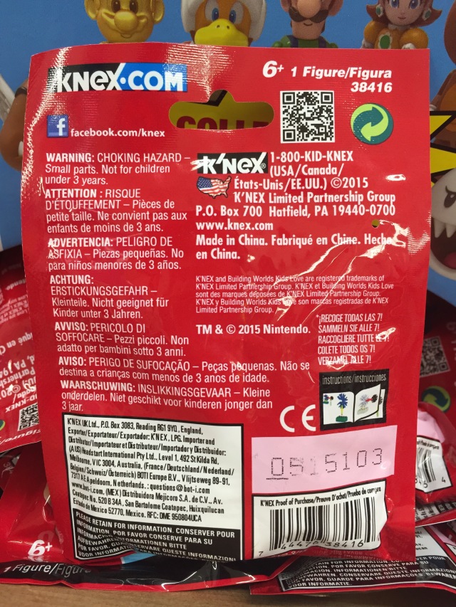 Super Mario K'Nex Series 6 Code Number List